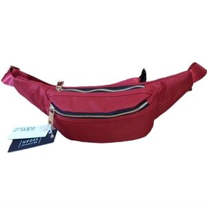 Womens Chest Bag Fanny Pack Shoulder Crossbody Bag Red Wine,Waist Belt, Isabelle